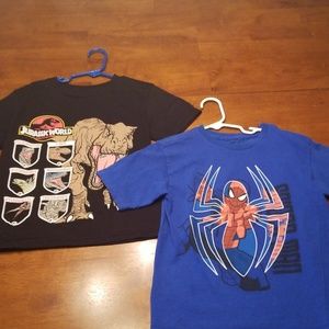 ❤Spiderman shirt and Jurassic World shirt size 7